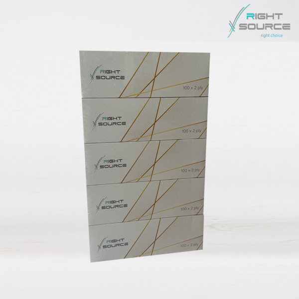 5علبة مناديل ورقية 100 ورقة طبقتين