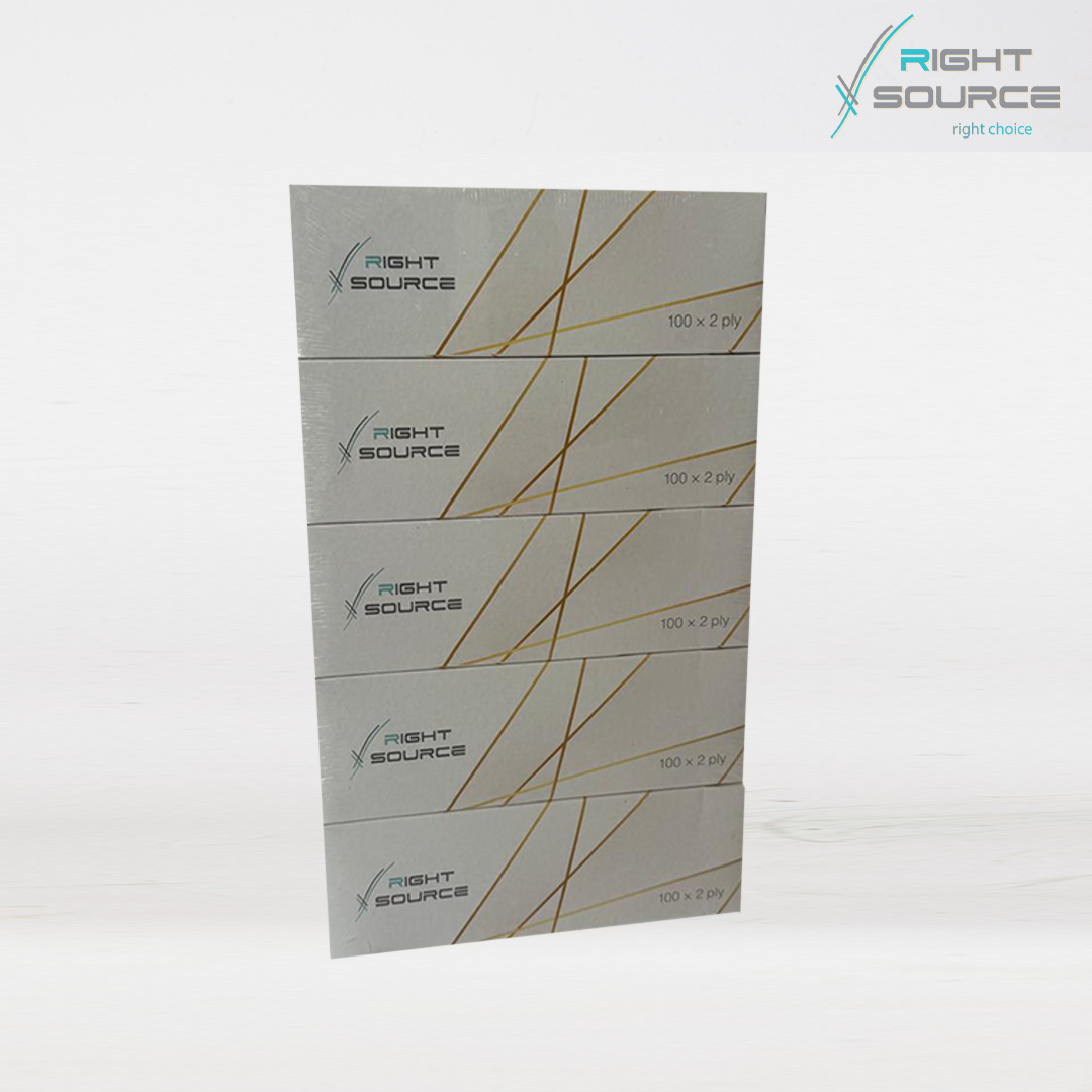 5علبة مناديل ورقية 100 ورقة طبقتين