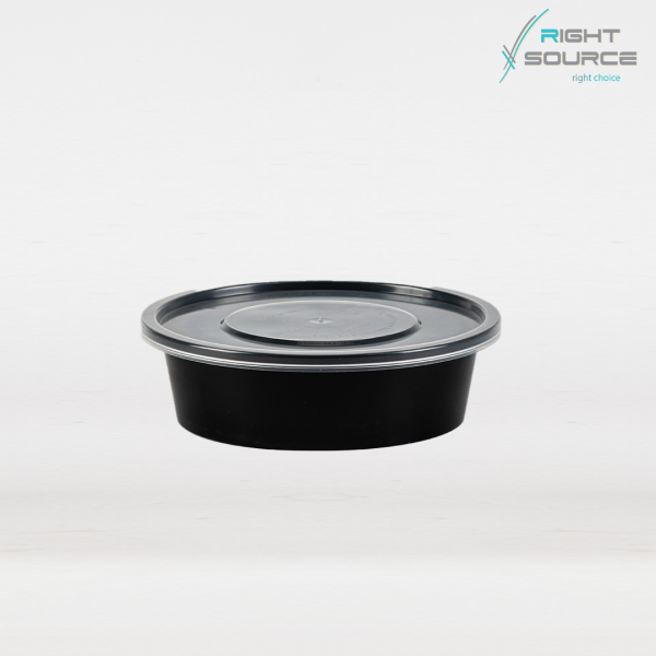 علب بلاستيك ميكرويف اسود 250 ملي 50قطعة