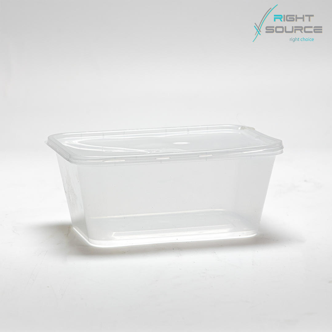 علبة مريع ميكرويف شفاف 1000ملي / 10 قطعة