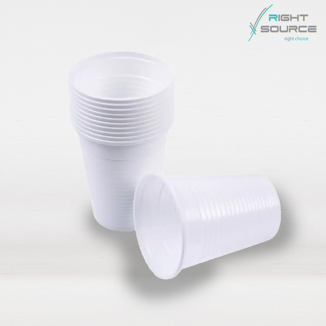 كوب بلاستيك ابيض 6 اونز 50 قطعة